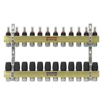 Коллектор с расходомерами Raftec GOLD 1"х12 LCR-1.12