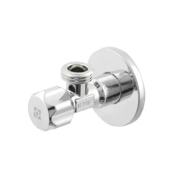Кран кутовий з керамічним запірним елементом Raftec PN10 ЗЗ 1/2"x3/4" VBE 0102