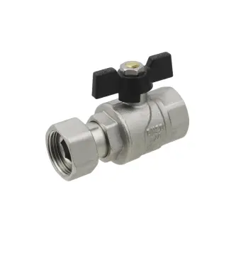 Кран прямий з накидною гайкою Raftec BLACK DN20 3/4" метелик PRB-2