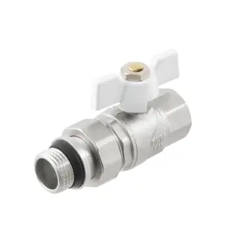 Кран кульовий з американкою Raftec WHITE DN15 1/2" з антипротіканням метелик WRB-1