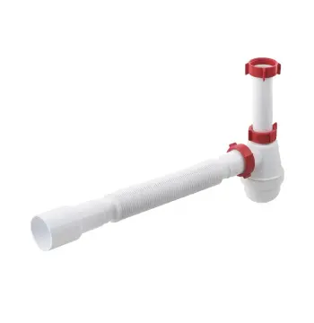 Сифон для умивальника PLM 1 1/4"x40 без випуску з гофротрубою 40x40/50 PM 40 SF 10 01