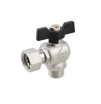 Кран кутовий з накидною гайкою Raftec PN40 ВЗ 1/2" метелик DRBM1