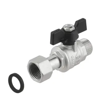 Кран прямий з накидною гайкою Raftec PN40 ВЗ 1/2" метелик PRBM1
