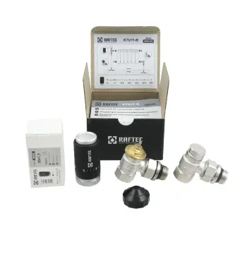 Термостатичний комплект Raftec M30 кутовий 1/2" KTU11-B чорний