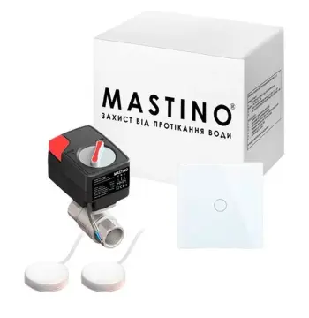 Комплект Mastino S2 +кран 3/4" 1шт +датчик WS2 2 шт + підрозетник