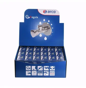 Набор Краны вентильные угловые ARCO 1/2″х1/2″ ZENIT REGULA Z0912 30шт. VTQ005