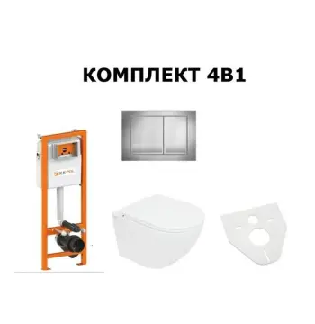Комплект унітаз VENTA FOKUS+ Інст ZSP/M400/0/K KK pol+Клав.SPP/028/0/K+пан.AKC/108/0/T