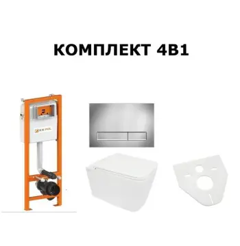 Комплект унітаз VENTA LIBRE+ Інст ZSP/M400/0/K KK pol+Клав.SPP/381/0/K,+пан.AKC/108/0/T