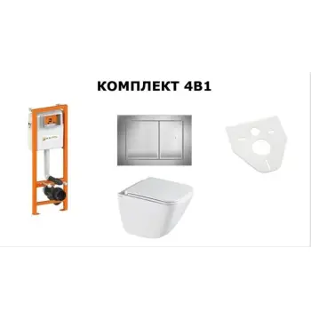 Комплект унітаз VENTA LIST+ Інст ZSP/M400/0/K KK pol+Клав.SPP/028/0/K+.пан.AKC/108/0/T