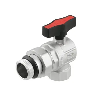 Кран кульовий з американкою кутовий Raftec GOLD PN50 ВН 1" GRDA03