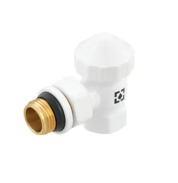 Термостатичний клапан кутовий Raftec WHITE 1/2"х1/2" М30x1,5 DKPT11-W