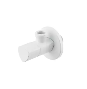 Кран приладовий кутовий Raftec Relo White 1/2" VKW80101