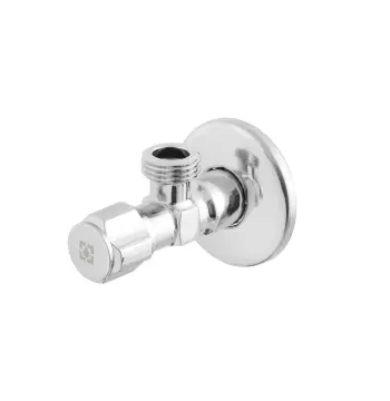Кран приладовий кутовий Raftec Silver ABS four ribs handle 1/2" VFE0101