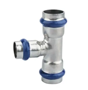 Трійник редукційний ASG INOX тип V press steel ф 22х15 мм