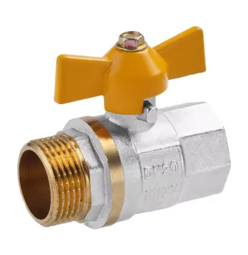 Кран кульовий VALVES 3/4" ВЗ (ЖОВТИЙ МЕТЕЛИК)