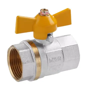 Кран кульовий VALVES 3/4" ВВ (ЖОВТИЙ МЕТЕЛИК)