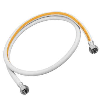 Шланг для газу ZERIX ZHG-01-FF1/2"-050 ПВХ білий 1/2"ГГ 50 см (ZX6156)