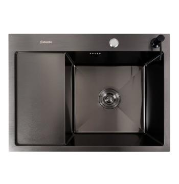 Кухонна мийка CM 65*50 R PVD чорна VALESO Handmade 3.0/1.0