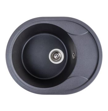 Гранітна мийка для кухні Platinum 5847 ONYX матовий Моріон