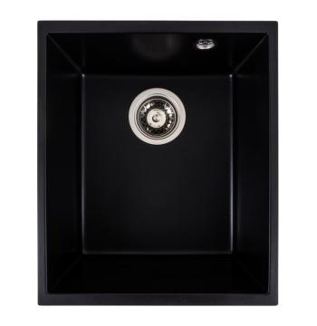 Гранітна кухонна мийка матова PLATINUM ROXY 3744 Чорна