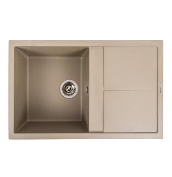 Гранітна мийка для кухні Platinum 7950 Selena матовий Титан