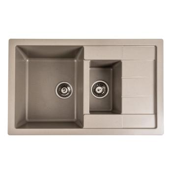 Гранітна мийка для кухні Platinum 7850W TOSKANA матовий Титан