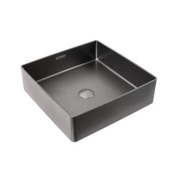 Умивальник Platinum Handmade PVD чорний 400x400 мм