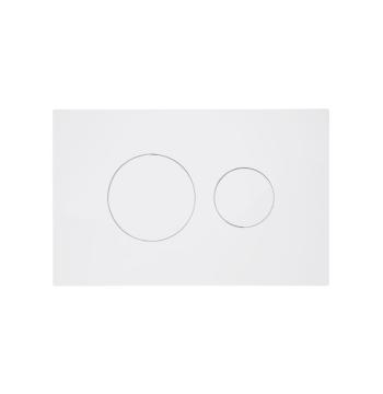 Клавіша змиву Qtap Standard 152x236x28 мм, White, кругла QTSTD164W49468