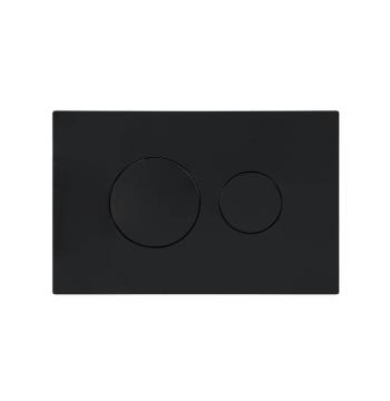 Клавиша смыва Qtap Standard 152x236x28 мм, Matt Black, круглая QTSTD164BLM49470