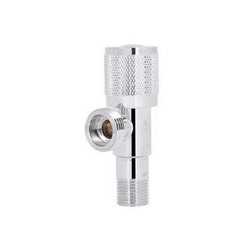 Кран угловой Thermo Alliance Standart (круг) 1/2"Нх3/4"Н, нерж, хром, керам. букса TAS351W1520