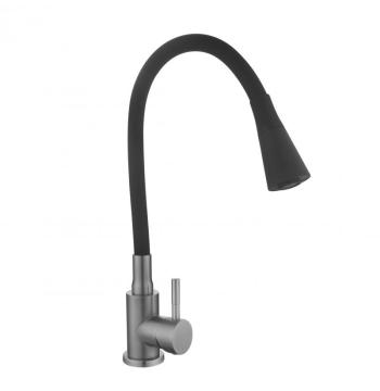 Смеситель для кухни Lidz Aria 015F31 (k35) с гибким изливом LDARI015F31BGRP49566 Graphite/Black