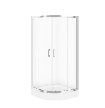 Душова кабіна напівкругла BASIK 90x90x185 прозоре скло