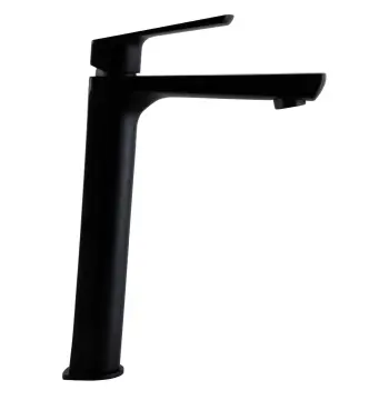 Змішувач для умивальника TOPAZ LEXI TL 21203-H57-BL високий,Чорний мат.,шланги TAQ-M1055,D25