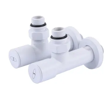 !Набір Кран вентильний кутовий з американкою SOLOMON LUX 1/2″ WHITE 7777 (1уп.)