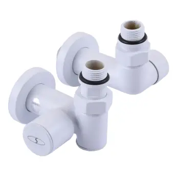 !Набір Кран вентильний кутовий з американкою SOLOMON LUX 1/2″ WHITE 7777_TEN (1уп.)