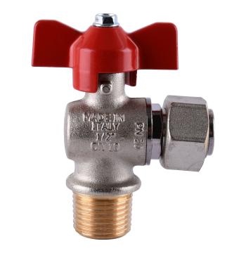 Кран кульовий котловий 1/2″ 301202R кутовий з накидною гайкой TECNOVIELLE S.p.A.