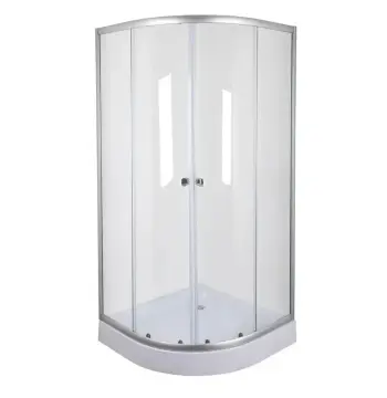 Душова кабіна без піддону Mixxus PLAIN SC01-90x90x185-TR CHROME прозоре скло 4мм (MI6899)