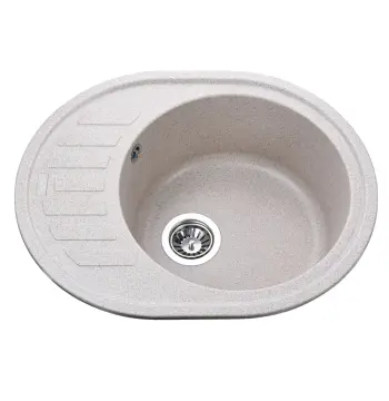 Гранітна мийка Globus Lux ARNO мигдаль 620х500-А0008