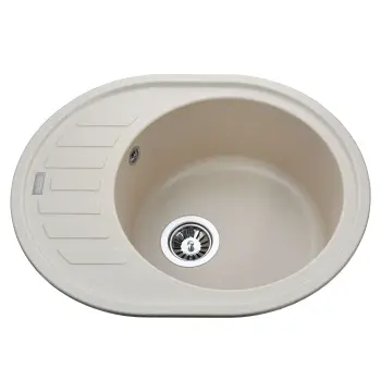 Гранітна мийка Globus Lux ARNO слонова кiстка 620х500