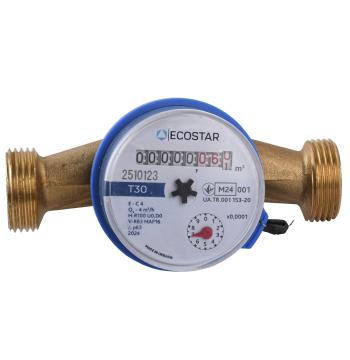 Лічильник холодної води ECOSTAR DN20 3/4″ БЕЗ ШТУЦЕРА L130 E-C 4,0
