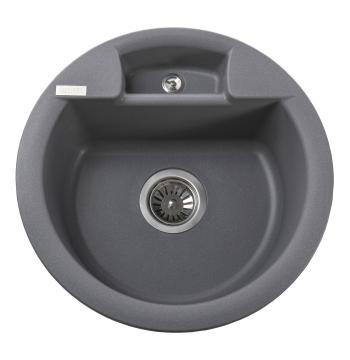 Гранітна мийка Globus Lux GURON сірий металік 480мм-А0003