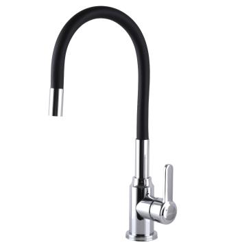 Змішувач для кухні DOMINO ELLIPSE DCC-203L-BLACK гофровилив Чорний,,На Гайці