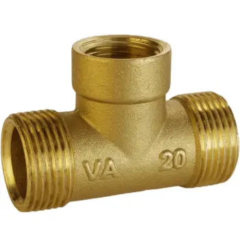 Трійник редукційний 3/4″х1/2″х3/4″ЗВЗ латунний А0224А