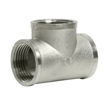 Трійник SOLOMON 1″х1/2″х1″ ВВВ нікель 8202 N