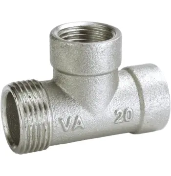 Трійник редукційний 3/4″х1/2″х1/2″ЗВВ нікельований A0225А(нк)