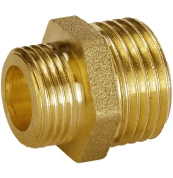 Ніпель редукційний 1/2″х3/8″ЗЗ латунний А0542А