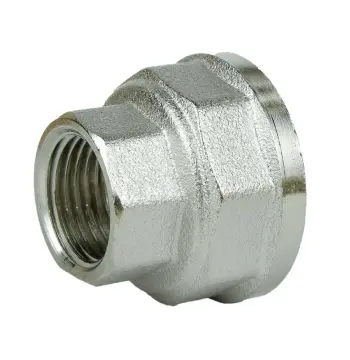 Муфта редукційна 3/4″х1/2″ВВ нікельована восьмигранна А0342А(нк)