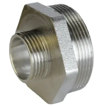 Ніпель редукційний 1 1/4″х 1/2″ЗЗ нікельований А0514А(нк)