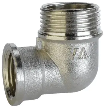 Кутник редукційний 3/4″х1/2″ЗВ нікельований А0106А(нк)