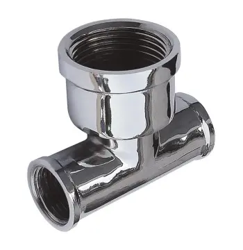 Трійник SOLOMON 1/2″х1″х1/2″ ВВВ хром 8202